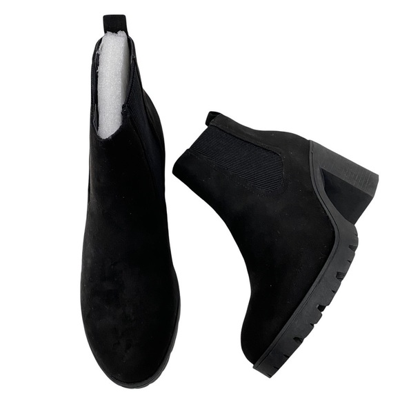 Topshop Byron Unit Booties Black Sz 9.5 NWOB Chunky Heel - Picture 2 of 12
